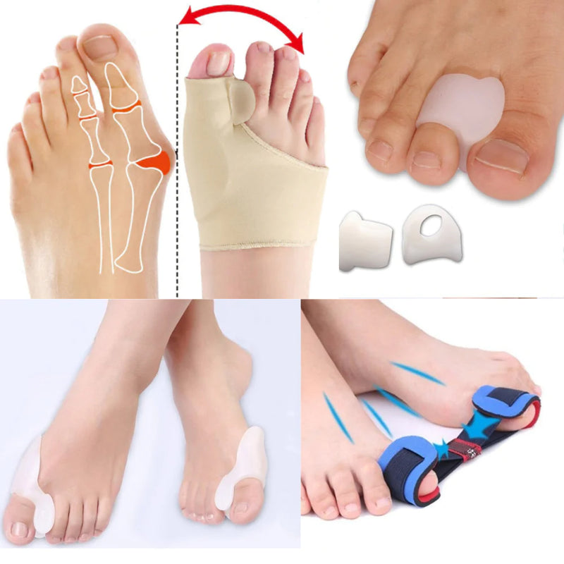 Meia ortopédica corretora de joanete e os dedos dos pés